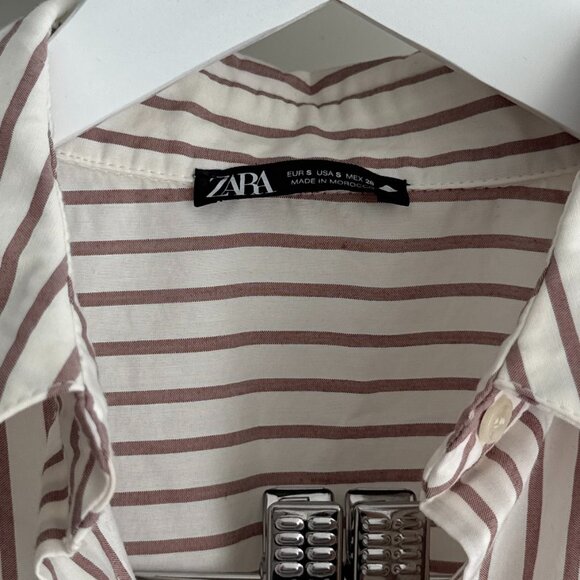 ZARA - Striped Pajama set ivory + red - Picture 2 of 3